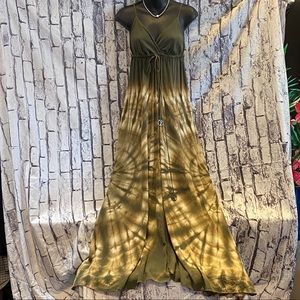 Silk Maxi Tie Dye Dress